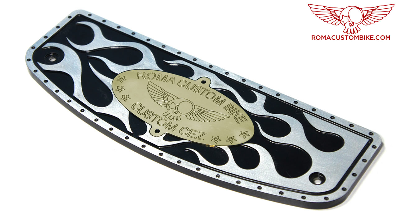 Flame style foot boards for Harley Davidson